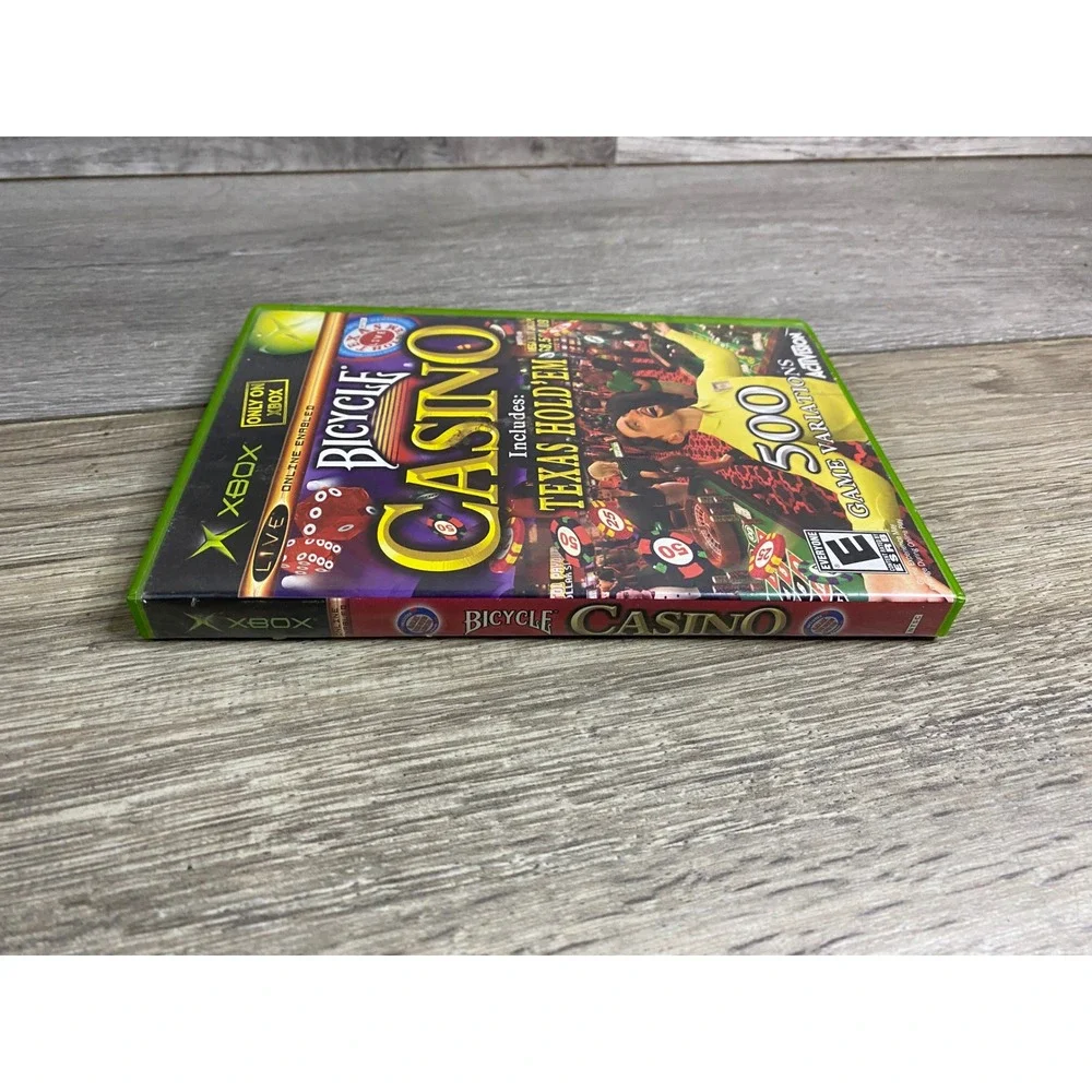 Bicycle‎ Casino Original Xbox OG Game Texas Holdem Blackjack 500 Variations CIB
